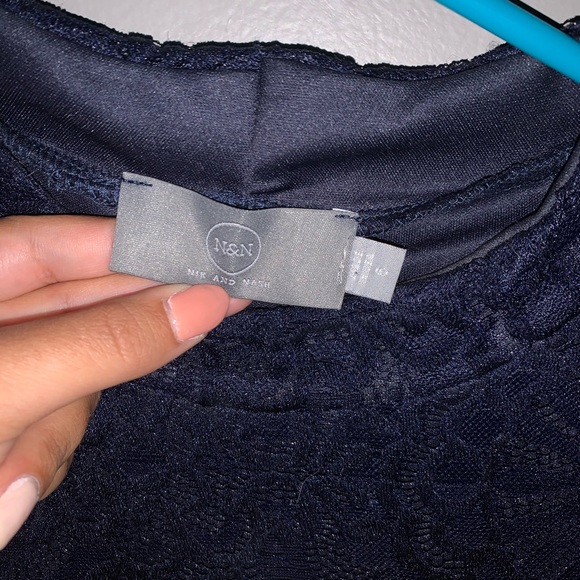 Navy blue lace dress - Picture 2 of 2